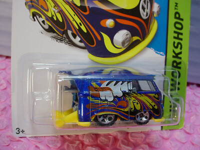 2014 Hot Wheels VOLKSWAGEN KOOL KOMBI #201 ☮ blue/yellow VW;☮ HW