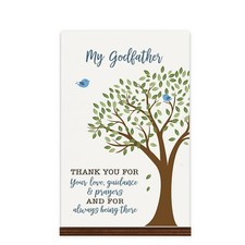Godparents Baptism Gift 8x12 Wall Sign   Thank You For Your Love
