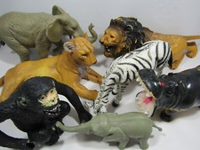 7 x ELC Bundle Lion, Lioness, Zebra, Hippo, Chimp, Elephants AAA.