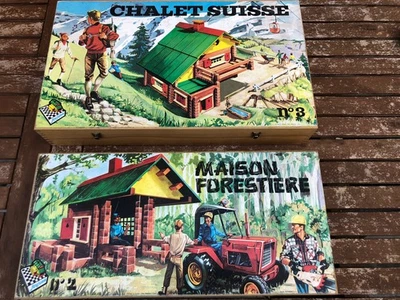 Lot chalets en bois numéro 2 et 3 JEUJURA France Vintage - Photo 1/4