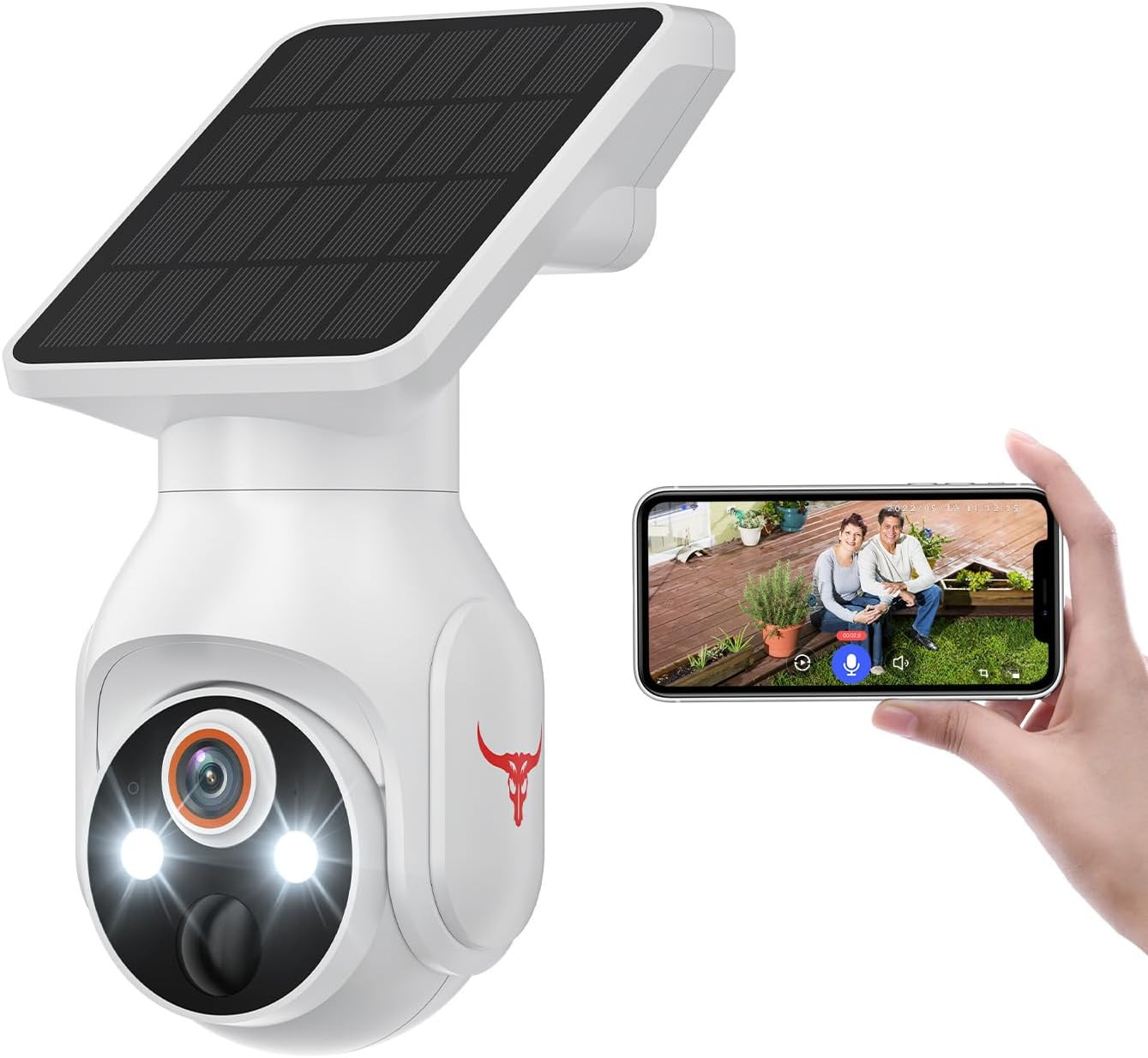 Battery-Powered 1080P Wifi Camera with Solar Charging, AI Motion Detection, Huma