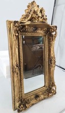 Casa Padrino Barock Spiegel mit Unterbau Konsole Antik Gold H. 68 cm Möbel Deko