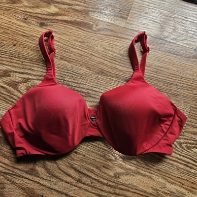Victorias Secret No Padding Lightly Lined Bra Vintage Y2K '05 38C Red IPEX Body 
