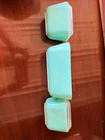 Pyrex Vintage Turquoise Blue with Glass Lid 501 / 502