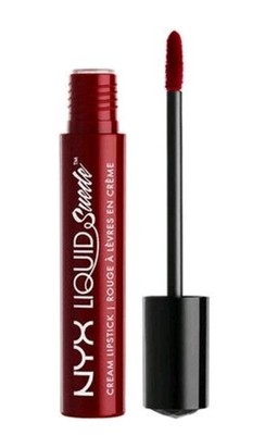 NYX Professional Makeup Liquid Suede Cream Lipstick Cherry Skies   Deep Red