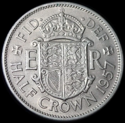 1957 Elizabeth II Half Crown — photo from the most recent tracked eBay sale