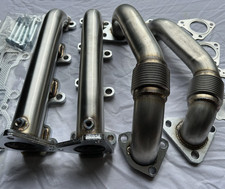 High Flow Exhaust Manifolds With Up Pipes Fits 01-16 Chevrolet Gmc Duramax 6.6l