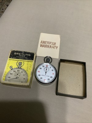 VTG BREITLING Geneve 1/5First Quality Timer Stopwatch Works Made in Switzerland 