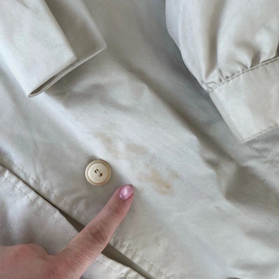 Bonnie Cashin Trench Coat Womens Light Beige Vintage 70s Tie Designer Classic - Image 3 of 4