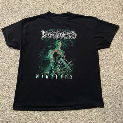 Decapitated Nihility Death Metal Earache Band Tee Faded Black large napalm death