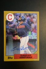 2017 Topps Silver Pack 1987 Design Chrome - Autographs Carlos Santana 10/25
