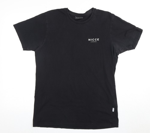 Nicce Herren T-Shirt schwarz Rundhals M - stylisch & lässig
