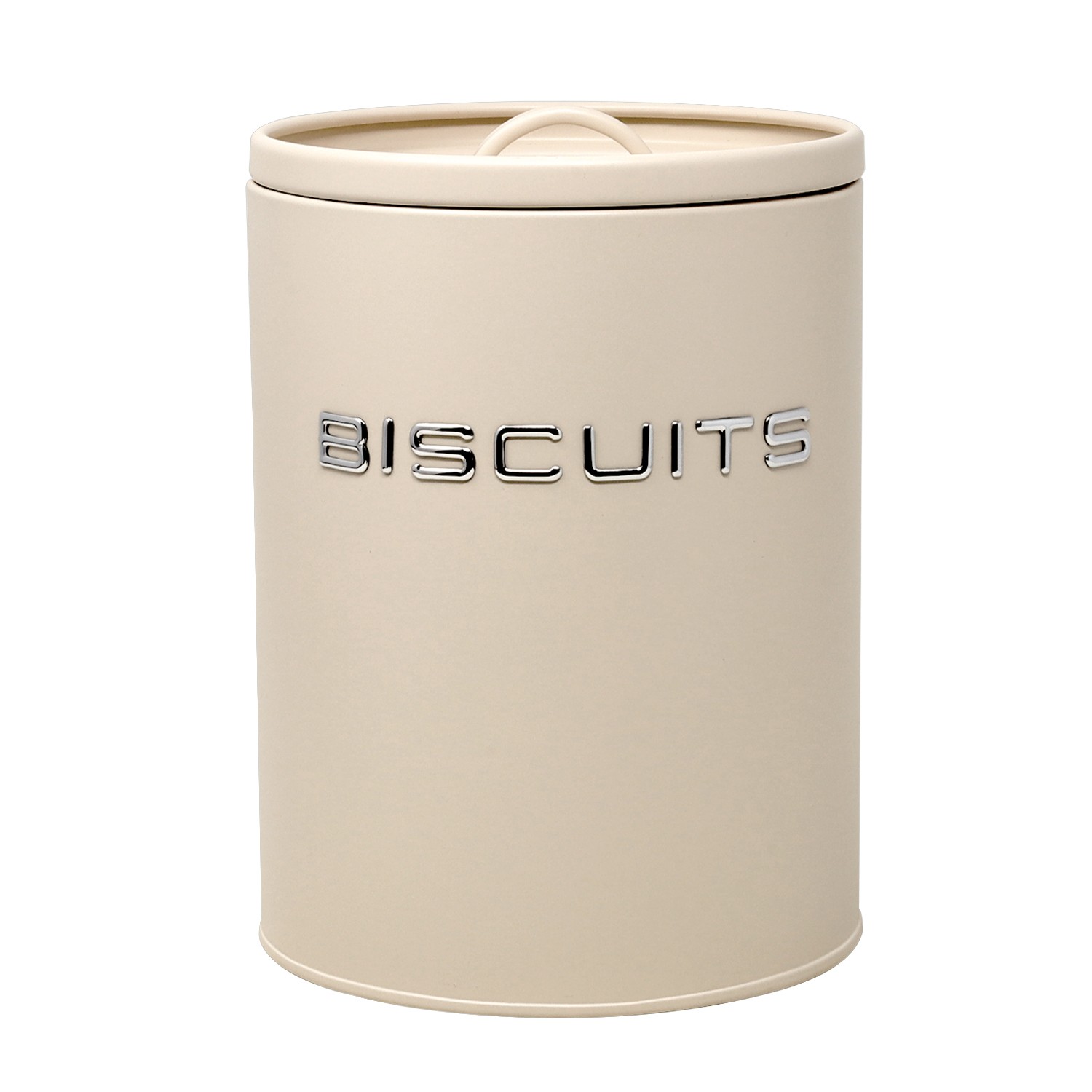 Biscuit Tin Cream Metal with Airtight Silicone Lid Cookies Treats Storage Jar