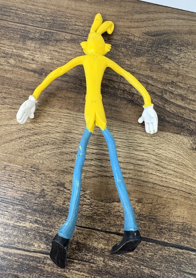 Easter Bunny Bendy Bendable 9” Rubber Figure Bow Tie Yellow Shirt | eBay