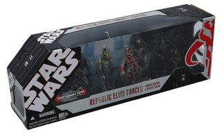 2007 Hasbro Star Wars Republic Elite Forces Mandalorian & Omega Squad Open Box