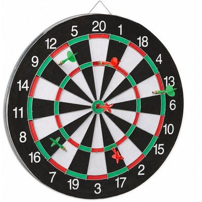 Dartscheibe mit pfeile Dartboard klassisch Steeldarts Spiel 43 cm 6 Pfeile