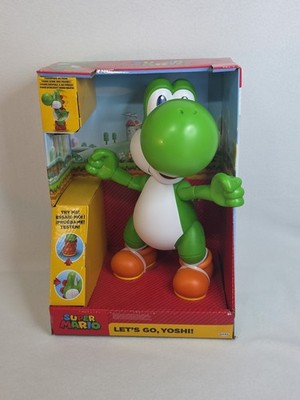     New SUPER MARIO Let's Go, Yoshi! 12-Inch-Tall Interactive Action Figure 