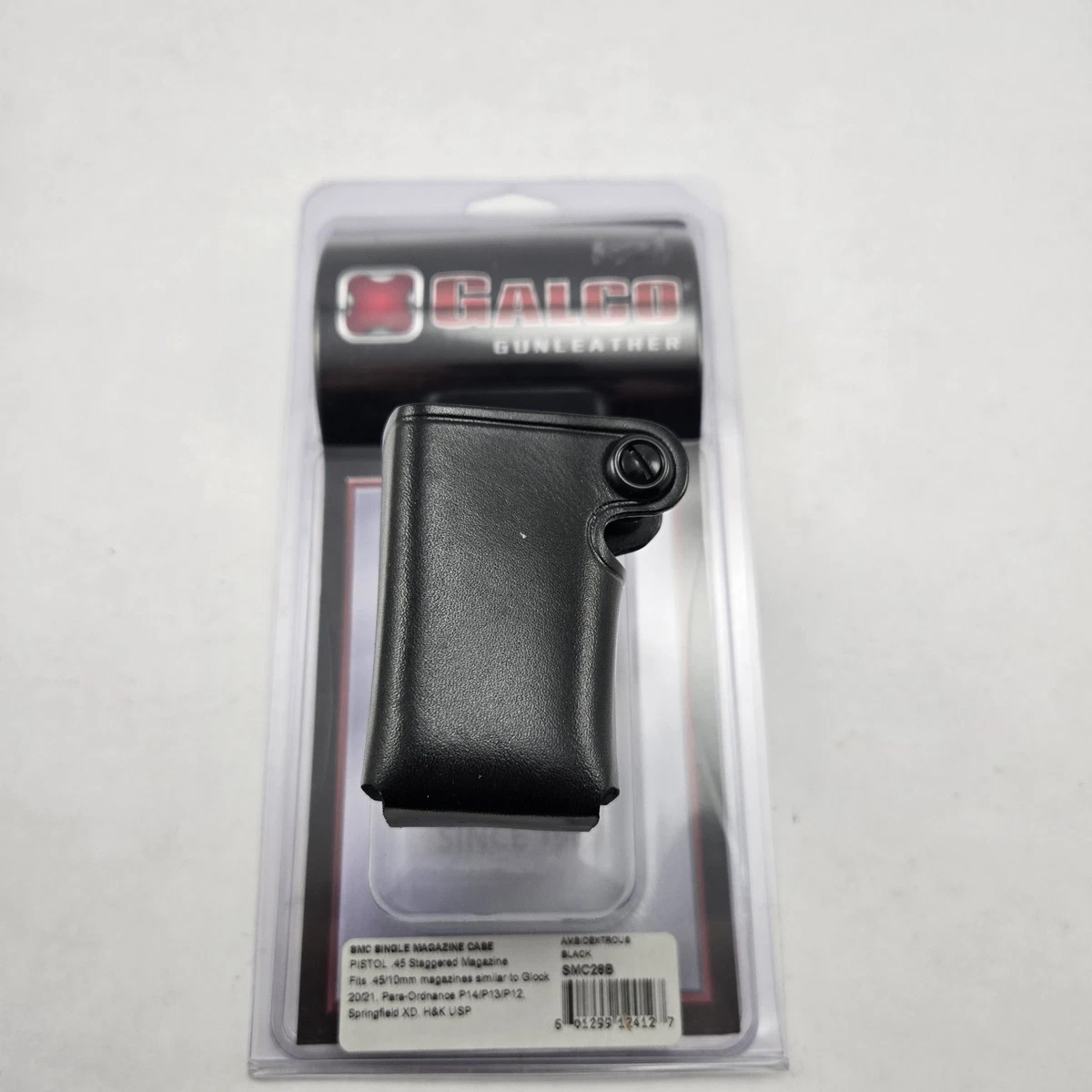 Porte-magazines Galco UC29B En Cuir Pour Gaucher - 2 Chargeurs, Noir, Neuf Sous Emballage