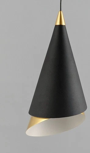 ET2 Mermaid 4 3/4"W Black and Gold LED Mini Pendant Light - Picture 4 of 7