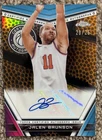 Jalen Brunson RARE AUTO #d/25 Orange BBall Refractor 2023-24 Topps Chrome Signed