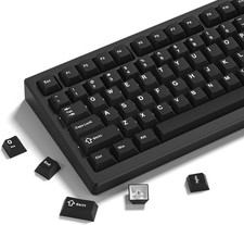 Womier Double Shot PBT Keycaps Set 138 Keys, Cherry Profile Custom Black