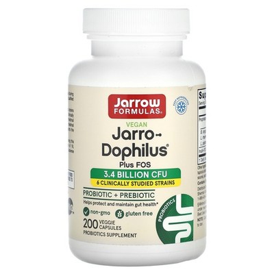 Vegan Jarro-Dophilus  Plus FOS, 200 Veggie Capsules