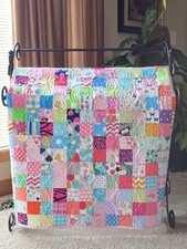 New Baby Girl Handmade Scrappy Flannel Patchwork Quilt Shower Gift