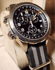 Hamilton Jazzmaster Khaki Chronograph GMT Quartz Watch 46mm Used 6