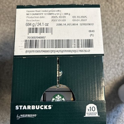 STARBUCKS Espresso Roast für NESPRESSO Kaffeekapseln (12 x 10 Kapseln)