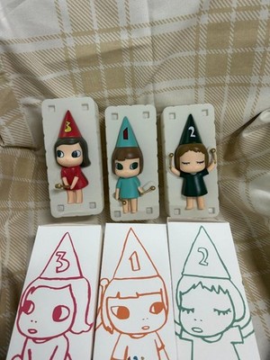 Yoshitomo Nara Drumming Girls 1 2 3 Set with Special BOX Figure