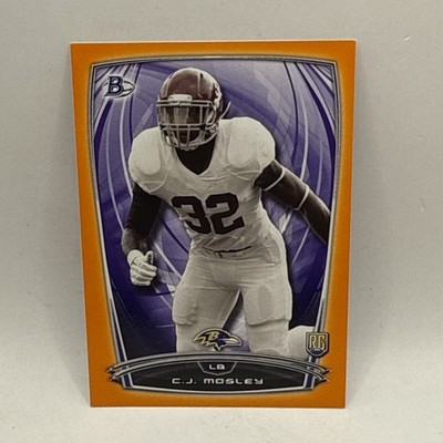 2014 Bowman C.J. Mosley Orange Parallel Rookie #34 SP /299 NFL Baltimore Ravens