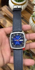 Seiko 5 Automatic 7S26 with blue shade dail black leather belt