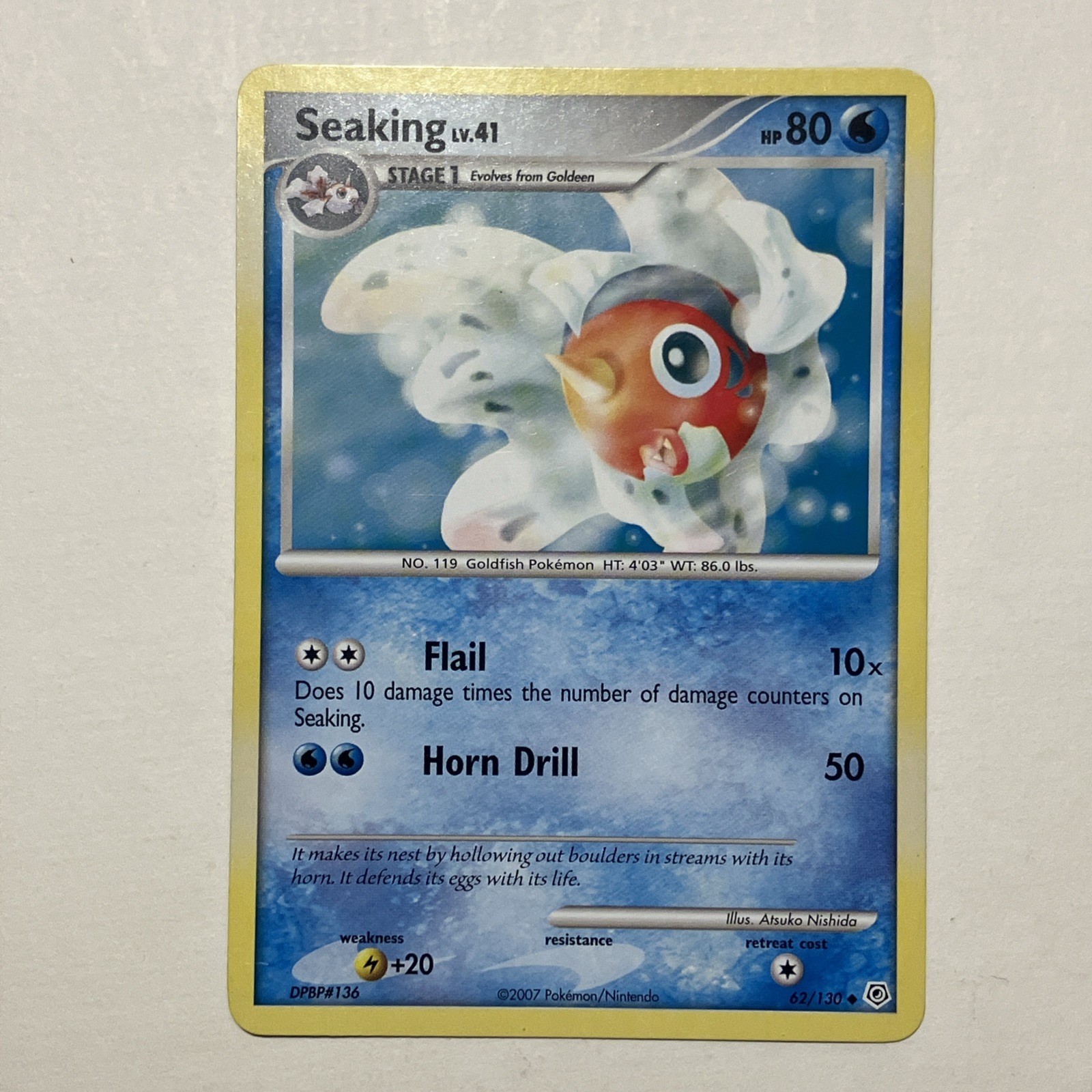 Seaking - 62/130 - Pokemon Diamond and Pearl LP 2007