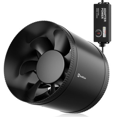 Hon&Guan 8 Inch Inline Booster Duct Fan with Speed Controller - 623 CFM Airflow