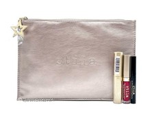 Stila Huge Extreme Lash Black Mini Mascara Liquid Lipstick Beso 4-Pc Travel Set