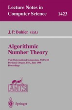 Algorithmic Number Theory Joe P. Buhler Tasch...
