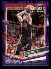 2023-24 Donruss Optic Purple Shock Prizm #180 Tyler Herro Miami Heat