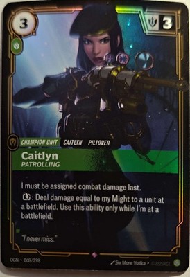 Caitlyn - Patrolling 068/298 Riftbound TCG Origins NM League of Legends