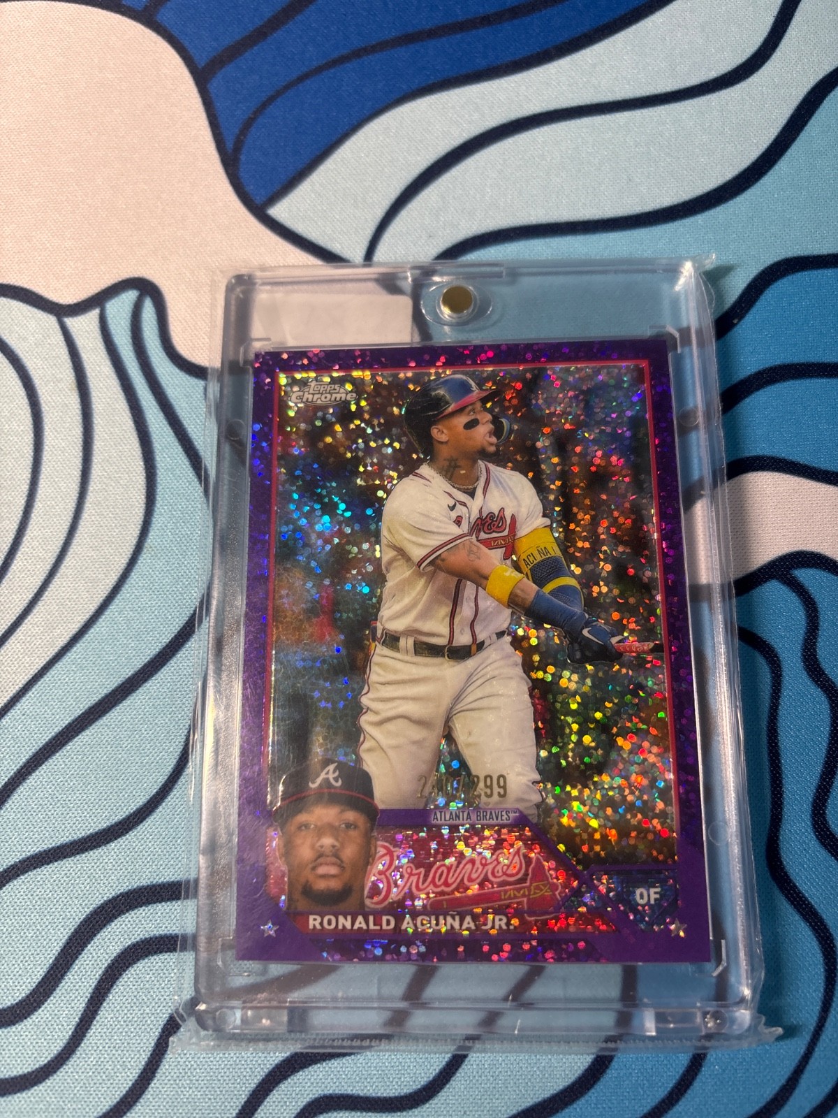 2023 Topps Chrome Purple Speckle Refractors #39 Ronald Acuna Jr. /299