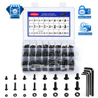 Schrauben Set 1020 Teile M3 M4 M5 M6 Senkkopf Muttern Unterlegscheiben