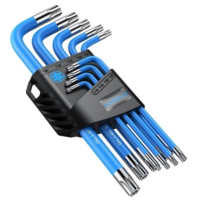 9pcs Star Wrench Key Set T10 To T50 Torx Wrenches Hex Keys With Visible Coding A