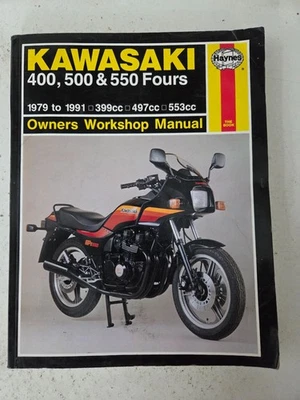 Kawasaki 400 500 550 Fours Haynes Manual 1979 to 1991 Z400 ZR400 Z500 ZR550 KZ Z - Image 1 of 4