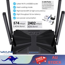Wavlink Wifi 6 Router AX3000 Wireless Gaming Internet Router Up to 2,000 sq.ft
