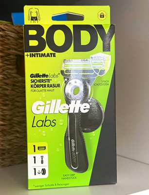 Gillette GilletteLabs BODY + INTIMATE Patronenrasierer Körper Schwarz 1 Patrone