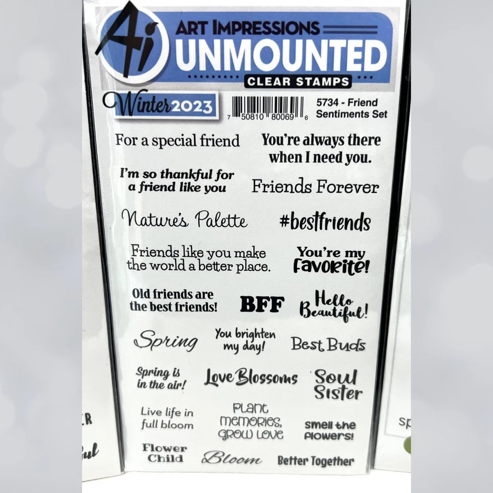 Lote de estampillas de goma de flores de jardín de 1 y 2 amigos SENTIMIENTOS impresiones artísticas Foto 2 de 4