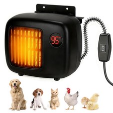 Dog House Heater with Thermostat,Wall-Mounted Dog Heater with 6.5FT Bite Proo...