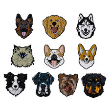 Dog Puppy Art Enamel Pin Collection Corgi Bulldog Husky Golden Complete Set x10