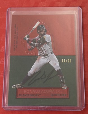 2025 Topps Archives - Ronald Acuna Jr.  1964 Topps Stand-Ups Gold Red/25