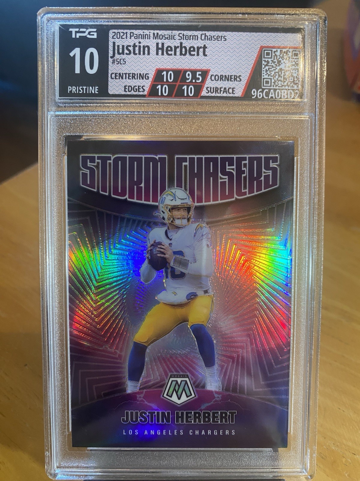 Justin Herbert 2021 Mosaic Storm Chasers CASE HIT TPG 10 PRISTINE #SC-5 ~ PSA