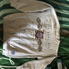 Super Bowl XXV Vintage Crew Neck Nutmeg Brand Sweatshirt Size L